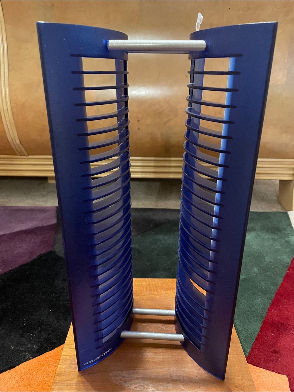 Set of 2 Atlantic Vertical Media Racks in Deep Blue